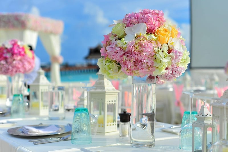 Floral Centerpieces with Candles